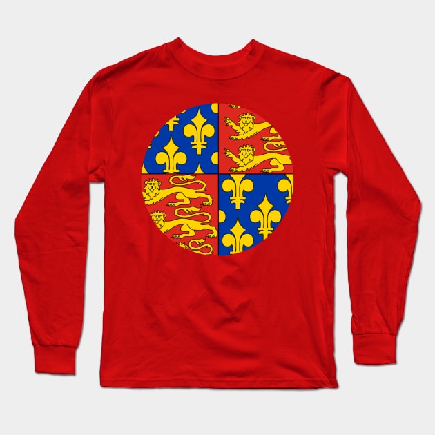 Angevin Coat of Arms Long Sleeve T-Shirt by radiogalaxy